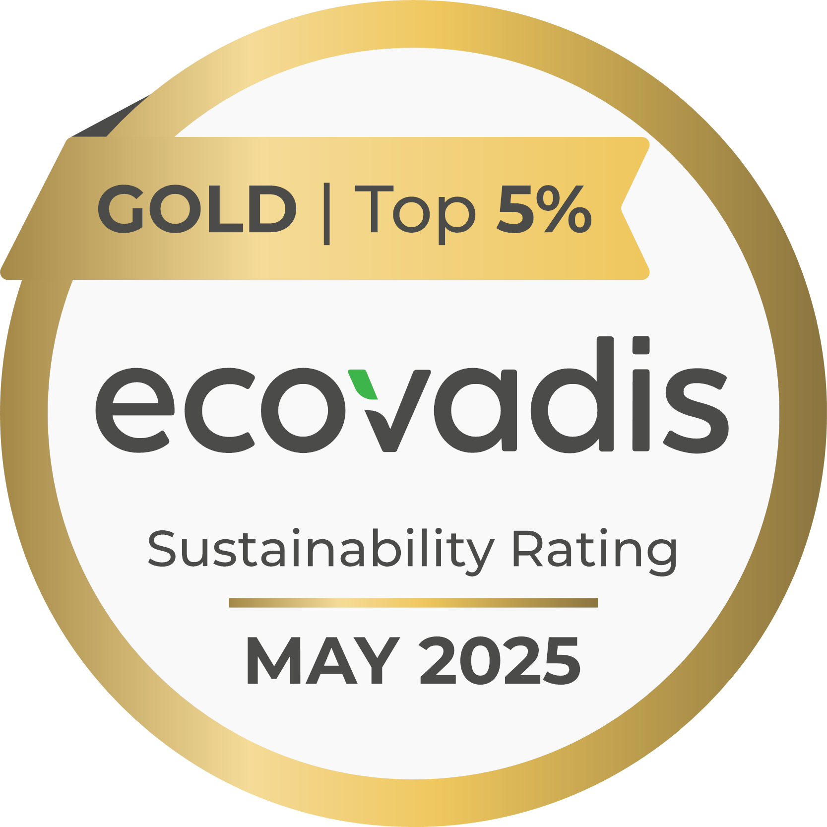 EcoVadis Sustainability Gold 