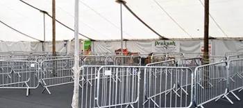Crowd Control fencing at Krishna Speaks
