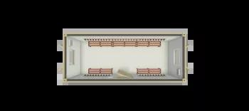 Algeco Anti Vandal Changing Room 20x8 floor plan