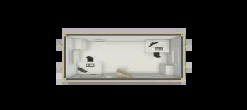 Algeco Anti Vandal Office 20x8 floor plan