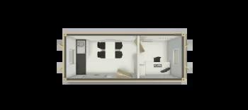 Algeco Anti Vandal Office and Canteen 20x8 floor plan