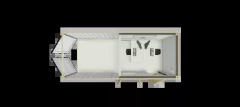 Algeco Anti Vandal Office and Storage 20x8 floor plan