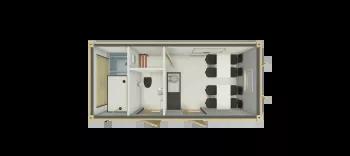 Algeco Static Welfare unit 20x9 Floor plan