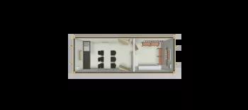 Algeco Site Accommodation Canteen & Changing Room 24x9 Floor Plan