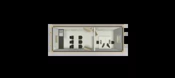 Algeco Site Accommodation 24x9 Office & Canteen Floor Plan