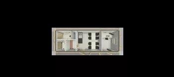 Algeco Welfare unit 25x9 Static Floorplan