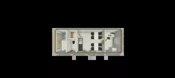 Algeco Static Welfare unit 26x10 Floor Plan