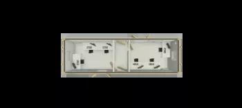 Algeco site Accommodation 32x10 Office with Corridor Floorplan