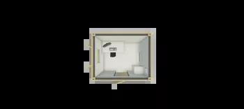 Algeco Anti Vandal Office 10x8 floor plan