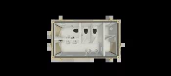 Algeco Anti Vandal Toilet and Shower 16x9 floor plan