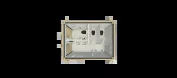 Algeco Anti Vandal Toilet 12x9 floor plan