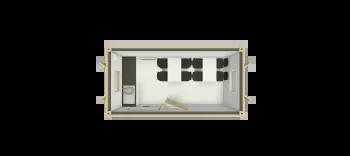 Algeco Anti Vandal Canteen 16x8 floor plan