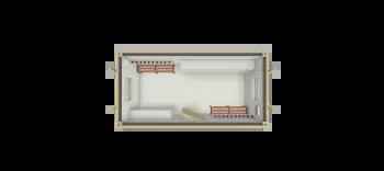 Algeco Anti Vandal Changing Room 16x8 floor plan