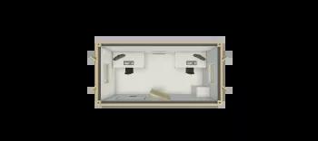 Algeco Anti Vandal Office 16x8 floor plan