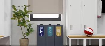 Recycling bins in placement - Algeco