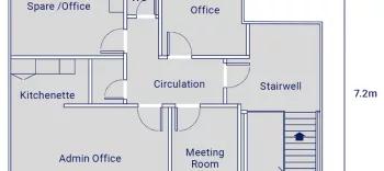 Algeco Two-Storey Admin Building - First floorplan