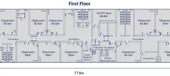 Algeco Large Primary School Building - First floorplan