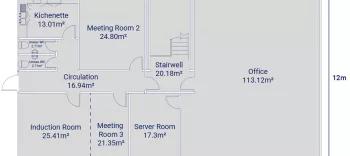 Alegco Double Storey office and welfare accommodation First floorplan