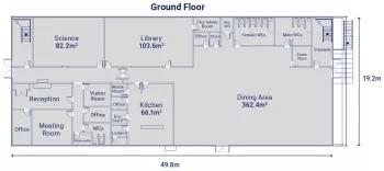 Algeco Large Two-Storey Education Building Ground Floorplan