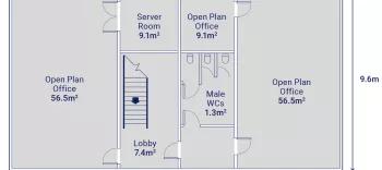 Algeco Two-Storey Office Building First Floorplan