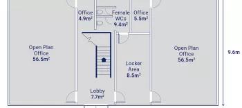 Algeco Two-Storey Office Building Ground Floorplan