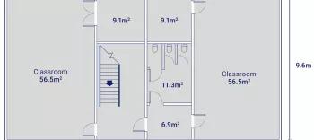 Algeco Two-Storey Classroom Building First floor plan