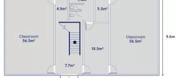 Algeco Two-Storey Classroom Building ground floor plan