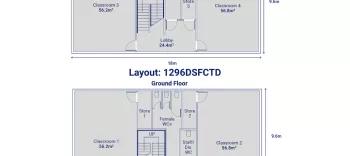 Two-Storey Four Classroom Building with Toilets