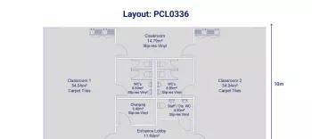 Single-Storey Two Classroom building with toilets