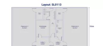Single-Storey Two Classroom building with toilets