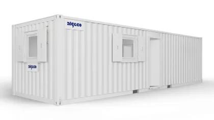 Algeco Anti Vandal office with partition 32x10 Side Open door