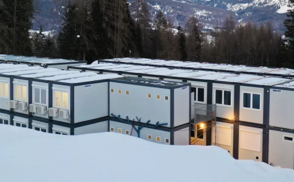 Temporary Buildings in Cortina, Italy