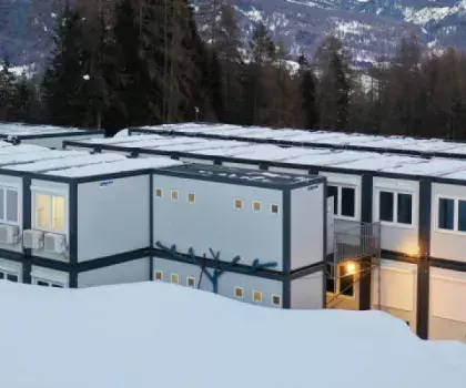 Temporary Buildings in Cortina, Italy
