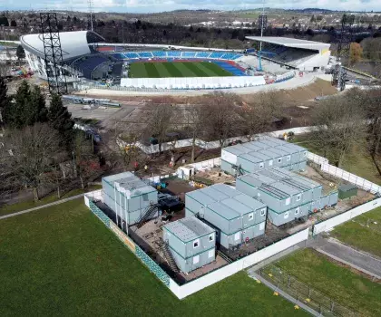 Aerial shot of units