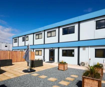 front view of modular building at killingham power station