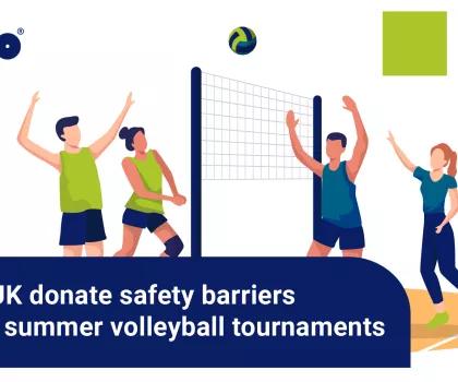 Algeco UK donate safety barriers to major summer volleyball tournaments