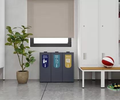 Recycling bins in placement - Algeco
