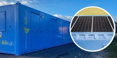 close up of solar panels on Oasis EcoLogic solar