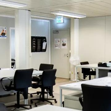 Interior of modular office space for Costain Severn Trent