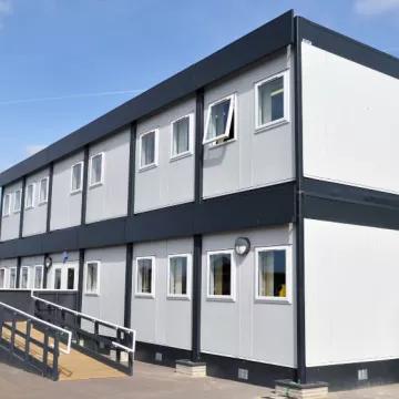exterior view of Minerva Primary Academy modular school building