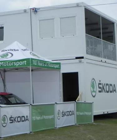 Goodwood Branding on Temporary Accommodation