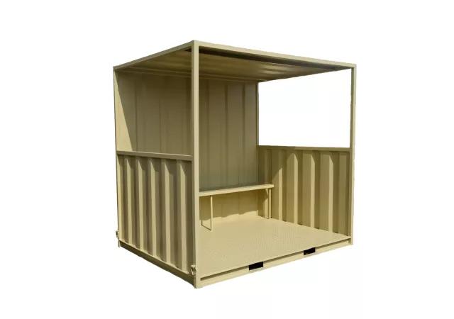 Algeco smoking shelter available for hire full view