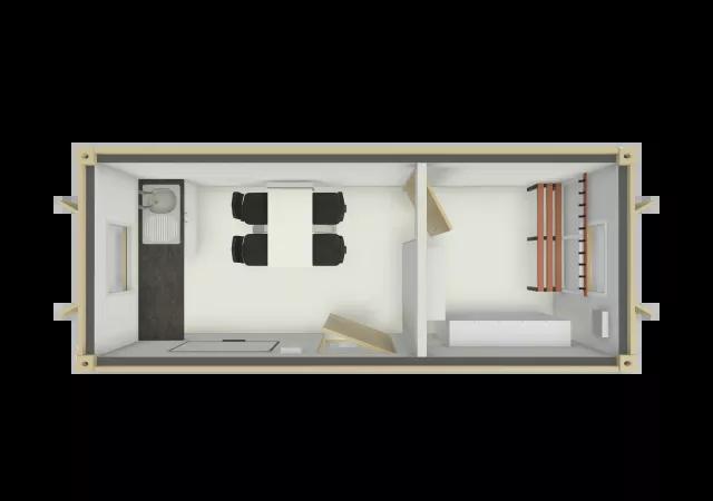 Algeco Anti Vandal Canteen and Changing Room 20x8 floor plan