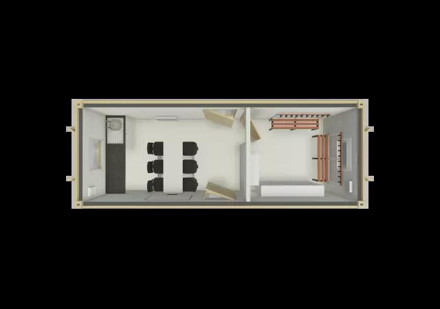 Algeco Site Accommodation Canteen & Changing Room 24x9 Floor Plan