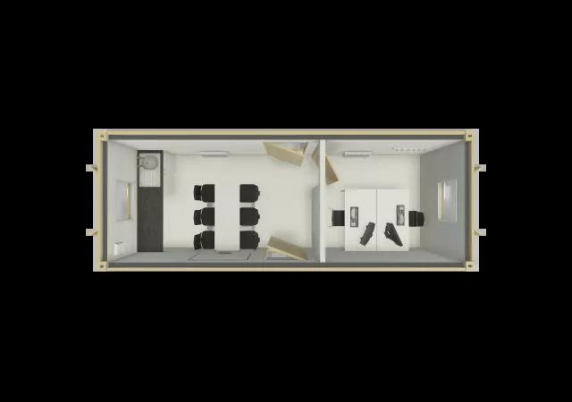 Algeco Site Accommodation 24x9 Office & Canteen Floor Plan