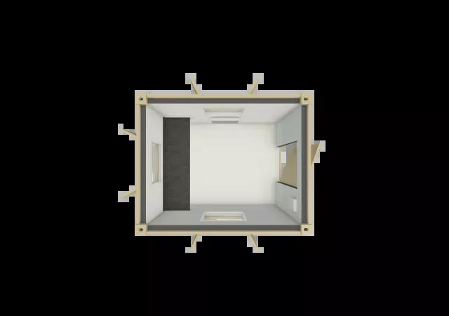Algeco Anti Vandal Gatehouse 8x10 floor plan
