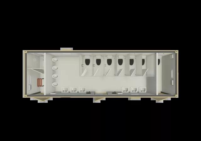 Algeco Site Accommodation 32x10 Shower and Toilet Floor Plan