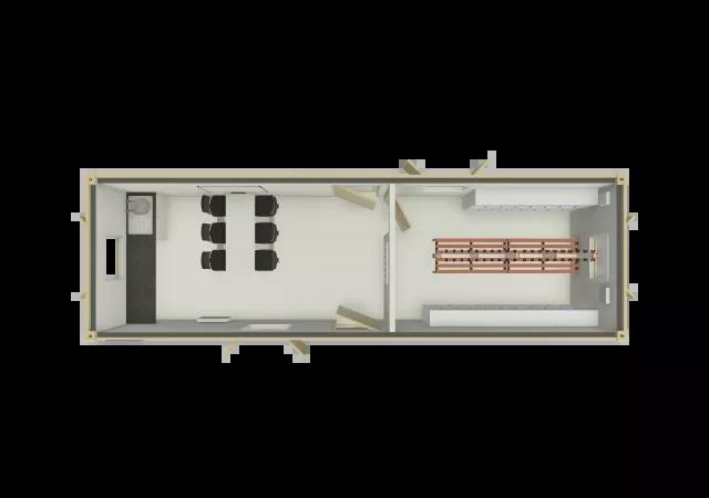 Algeco Site Accommodation 32x10 Canteen & Changing Room Floor Plan