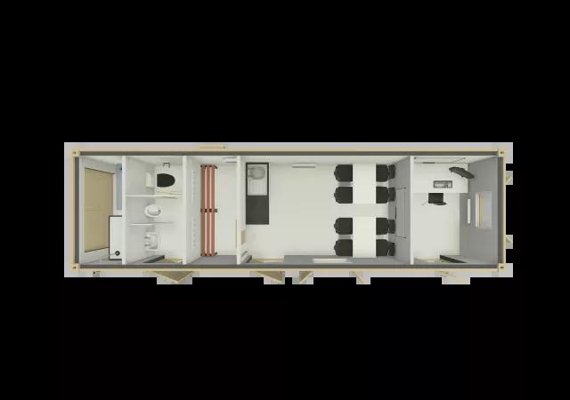 Algeco Static Welfare unit 32x9 Floor Plan