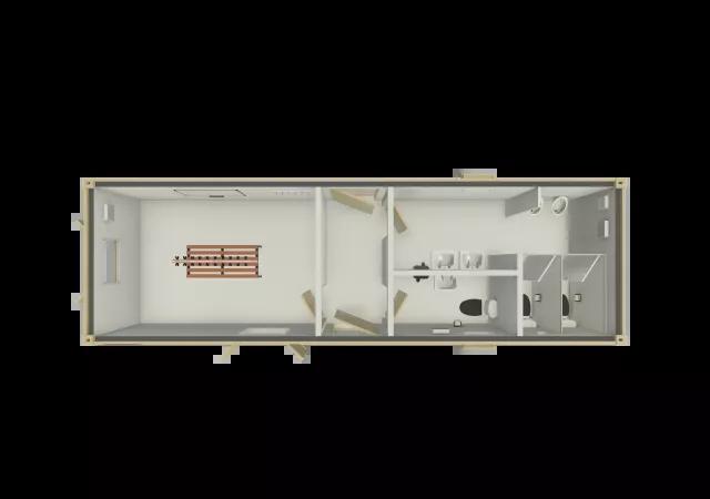 Algeco Site Accommodation 32x10 Changing room and Toilet Floorplan